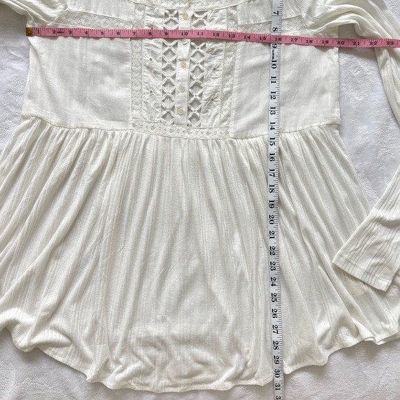 FREE PEOPLE Pretty Please Long Sleeve Embroidered Tunic--M - Picture 14 of 14